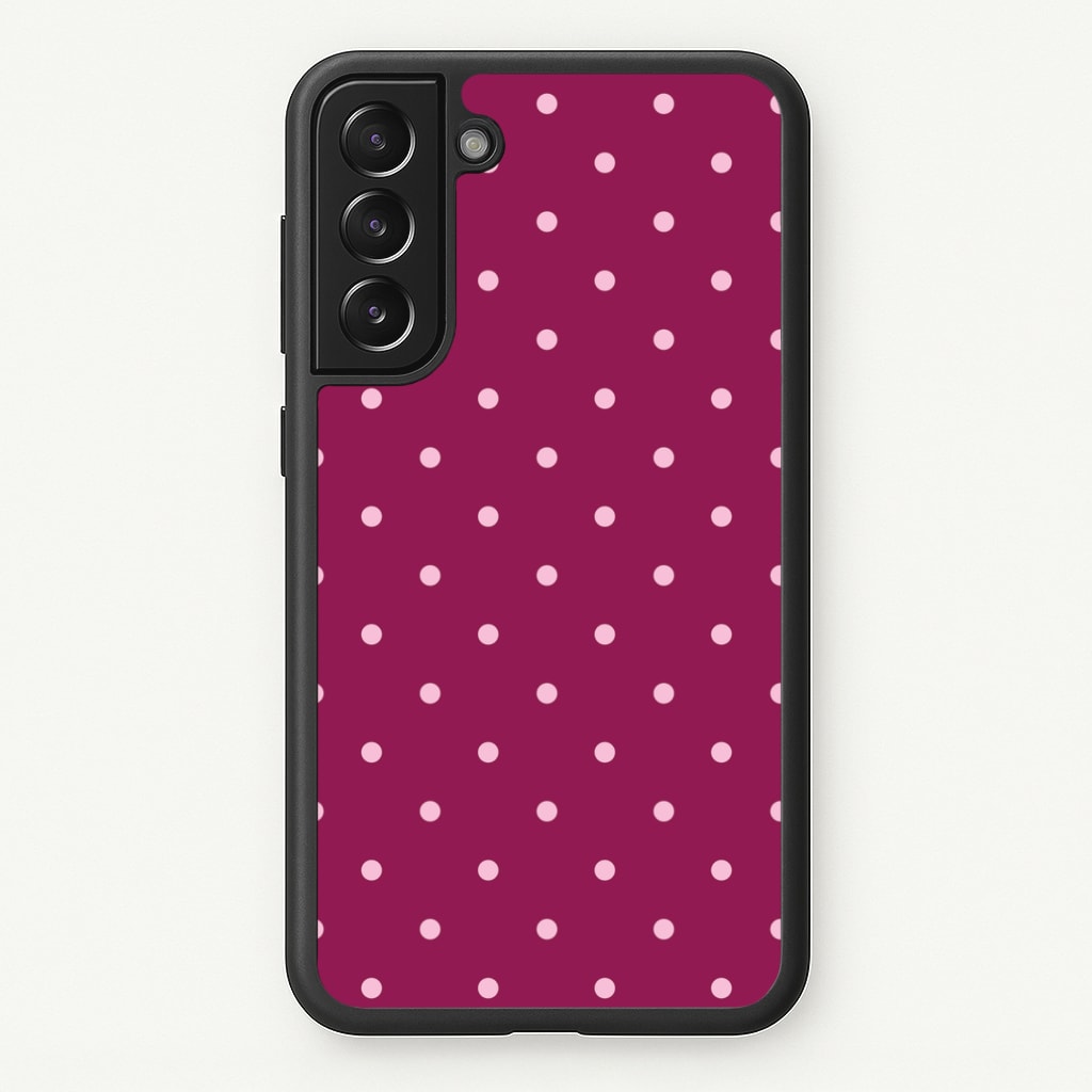 Raspberry Polka Dots Phone Case