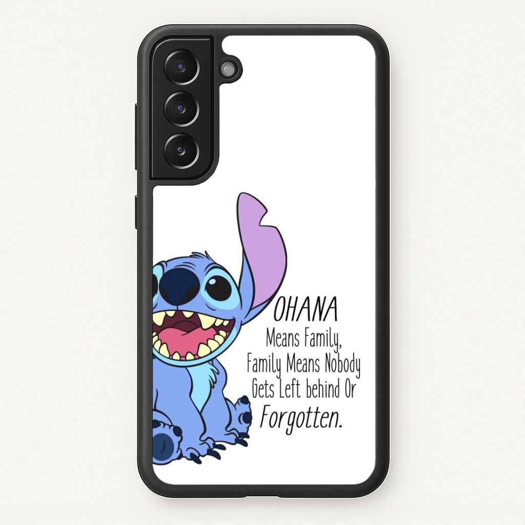 Ohana Means Family - Blue Alien Phone Case