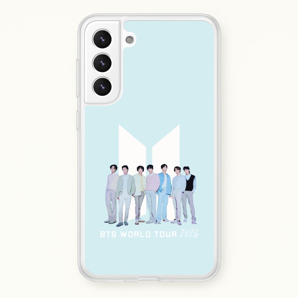 K-Pop Band Tour Pastel Blue Phone Case