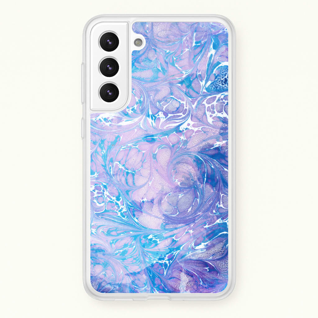 Sea Blue Swirly Marble Phone Case
