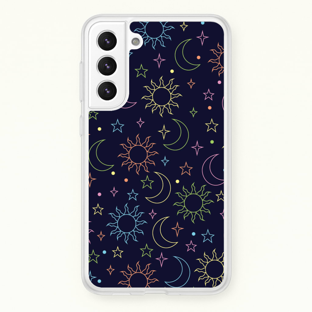 Sun, Moon And Stars Pattern Rainbow Phone Case