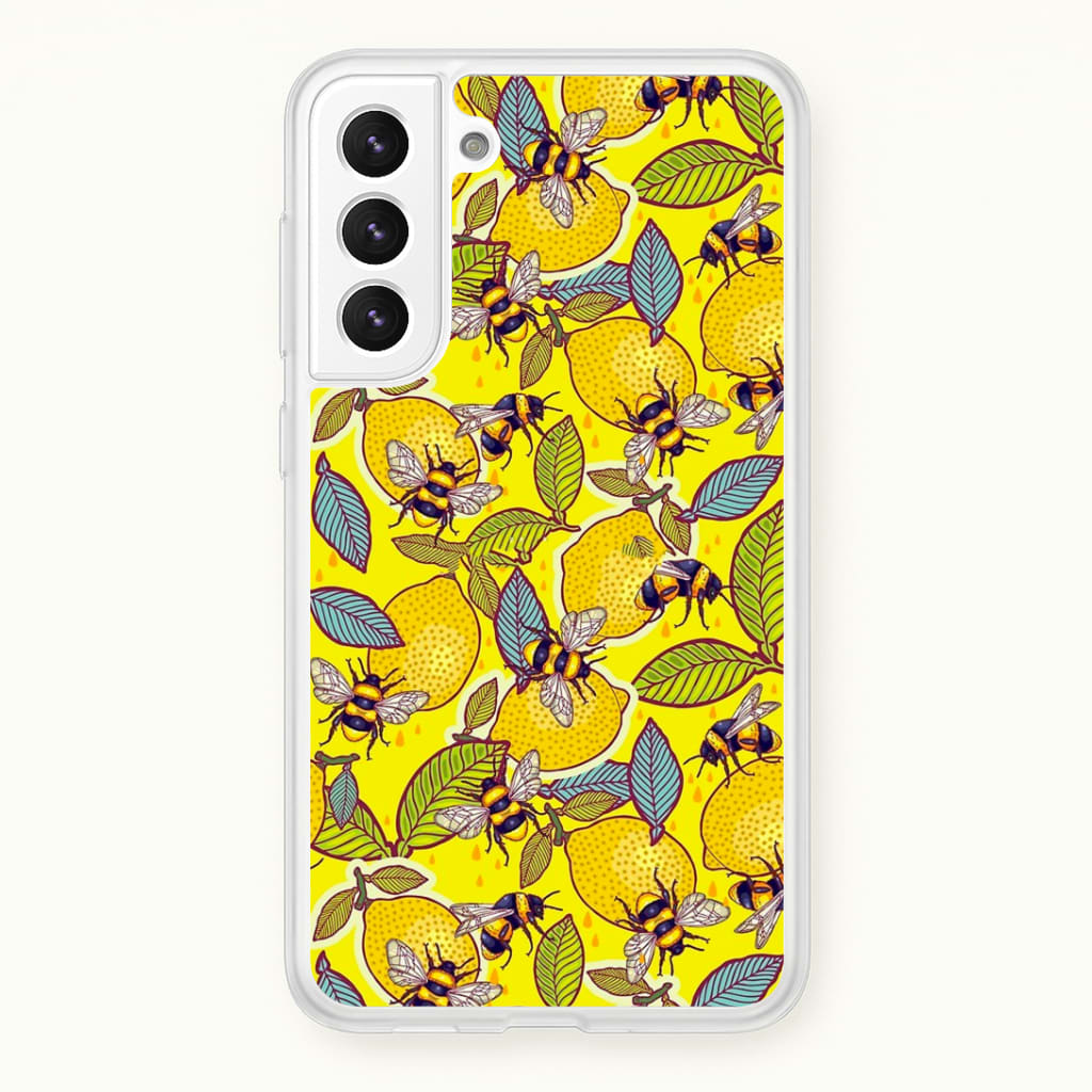 Yellow Lemon and Bee Phone Case