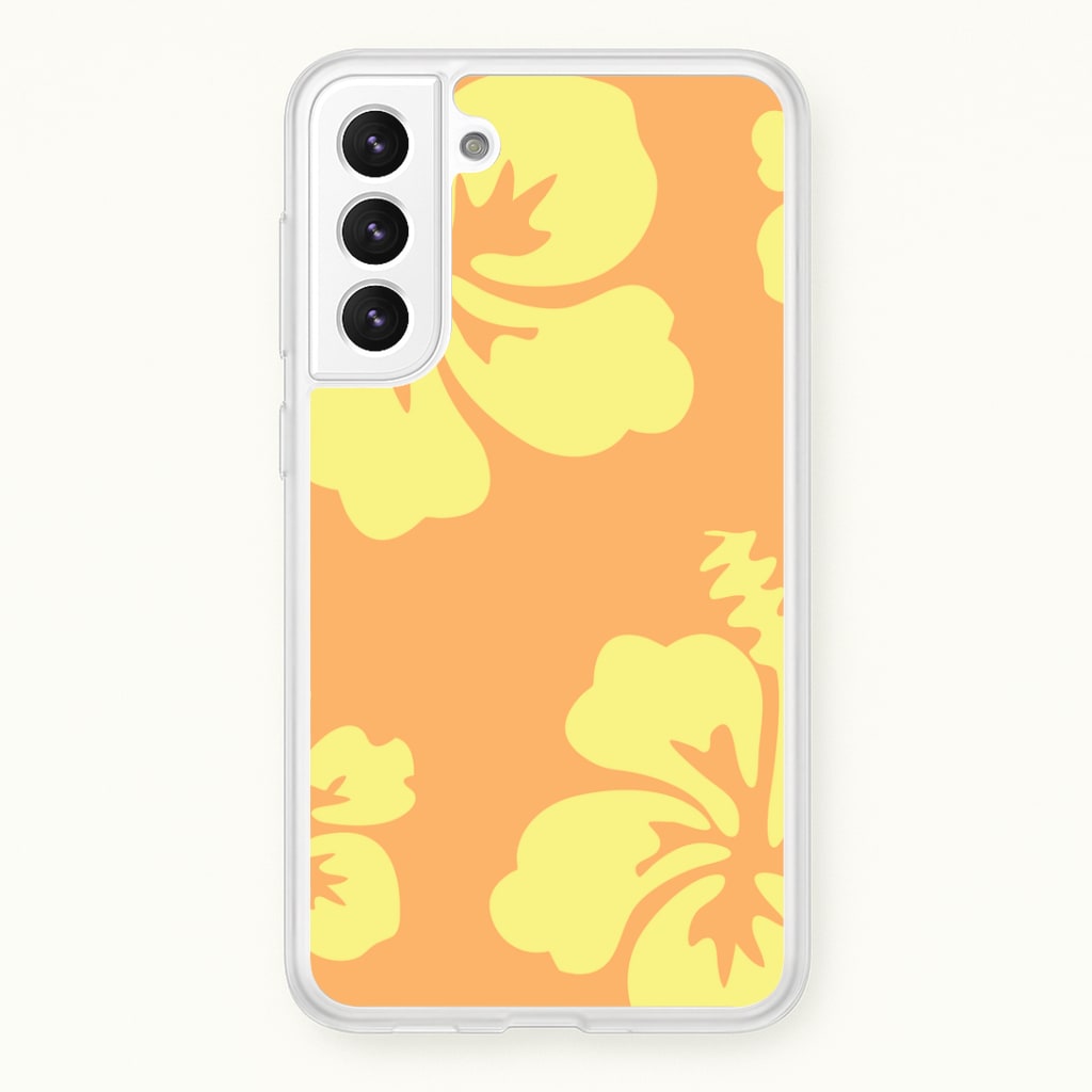 Orange And Yellow Hawaiian Flowers Pattern Phone Case