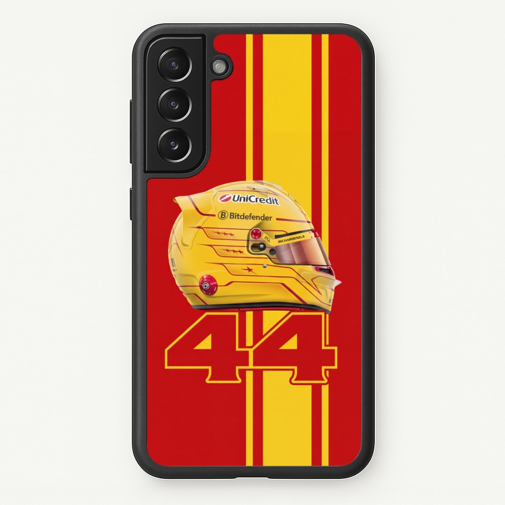 Red & Yellow 44 Helmet - Hamilton Phone Case