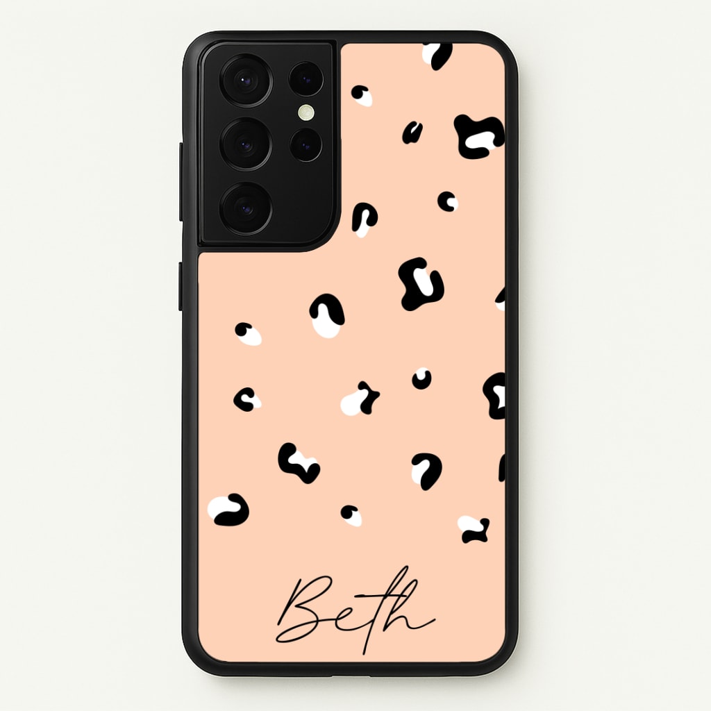 Personalised Name Cheetah Print Phone Case
