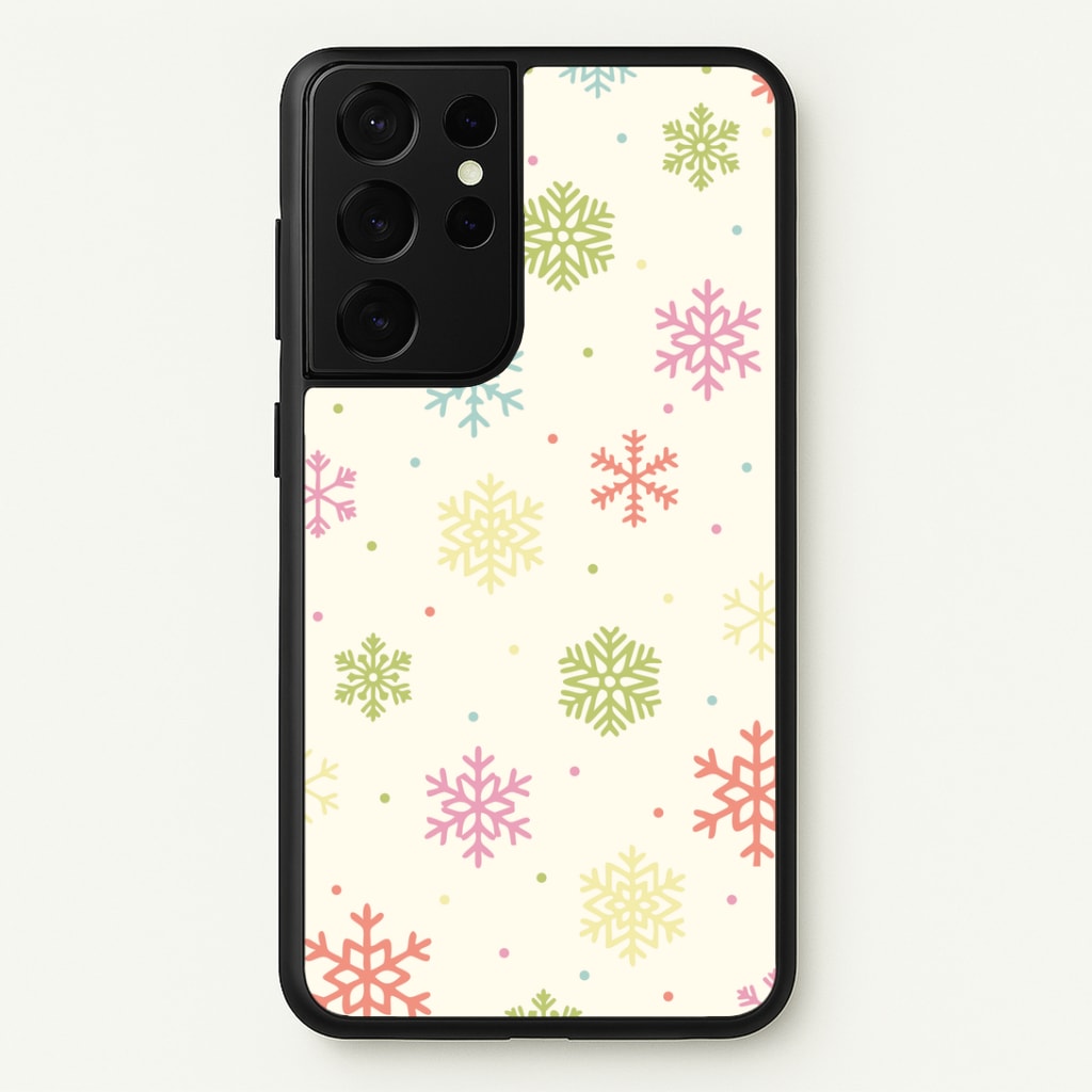 Pastel Snowflakes Pattern Phone Case