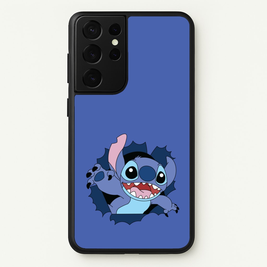 Torn Blue Alien Phone Case