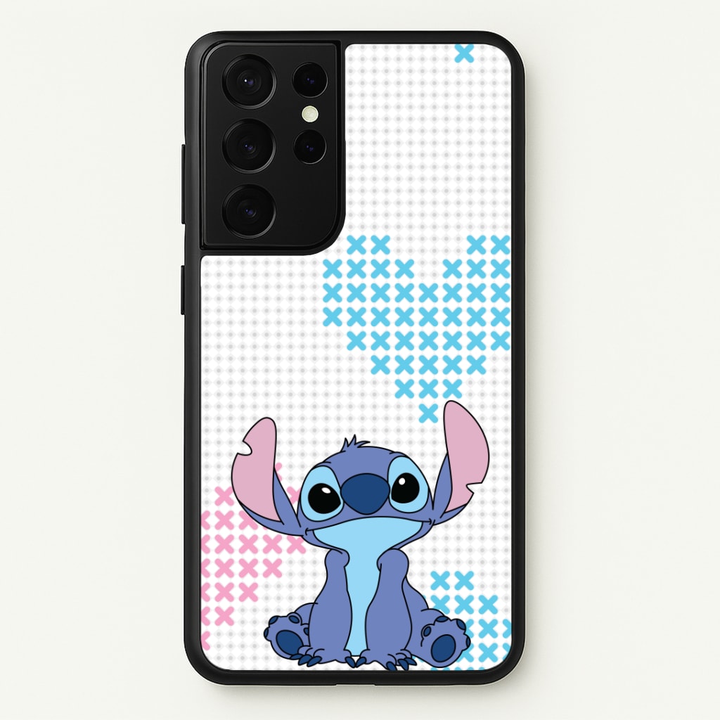 Blue Alien Hearts Phone Case