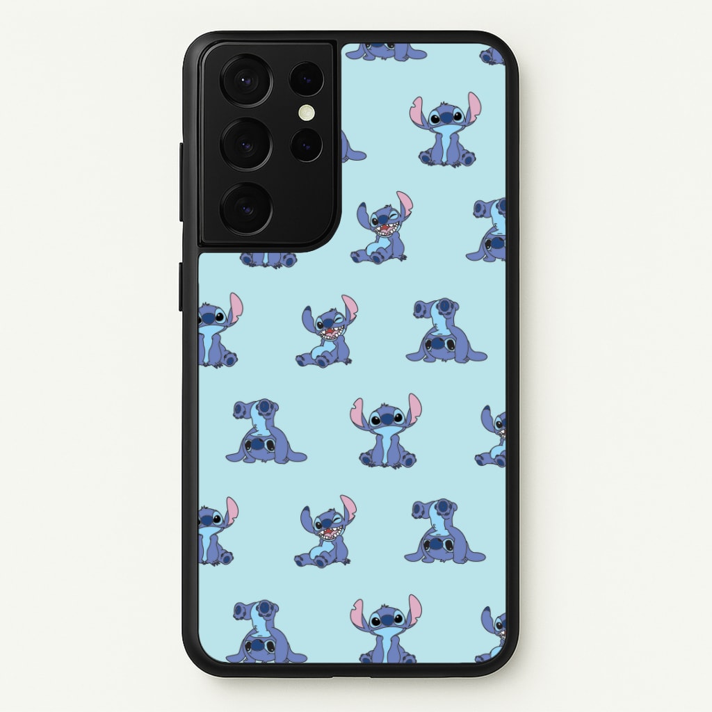 Cute Blue Alien Pose Pattern Phone Case