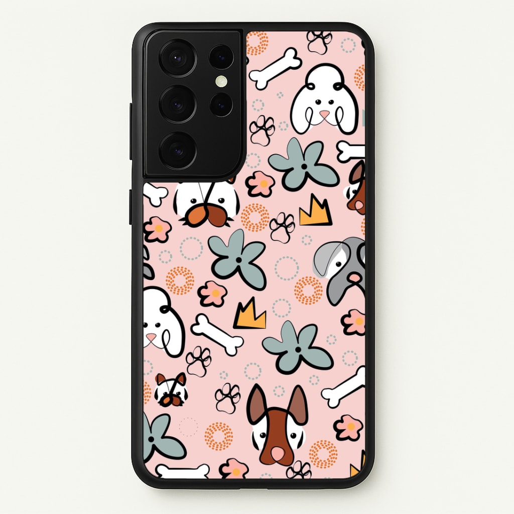 Bones and dogs - Dog Patterns Phone Case