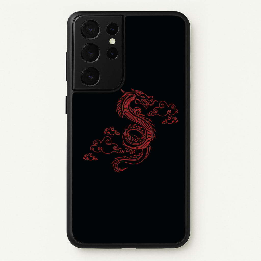 Red - Dragon Patterns Phone Case