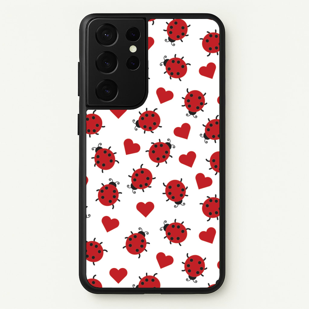 Ladybugs And Hearts Pattern Phone Case