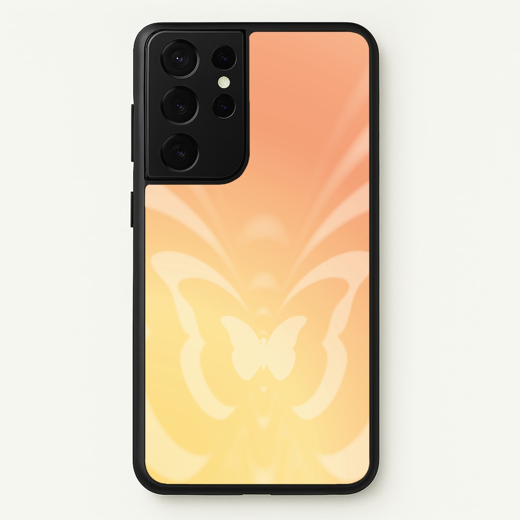 Butterfly Gradient Yellow Phone Case