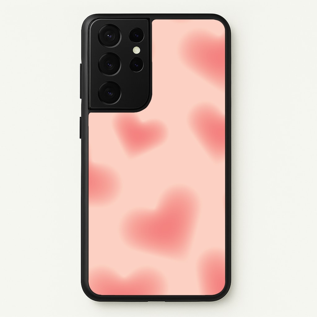 Gradient Red Hearts Pattern Phone Case