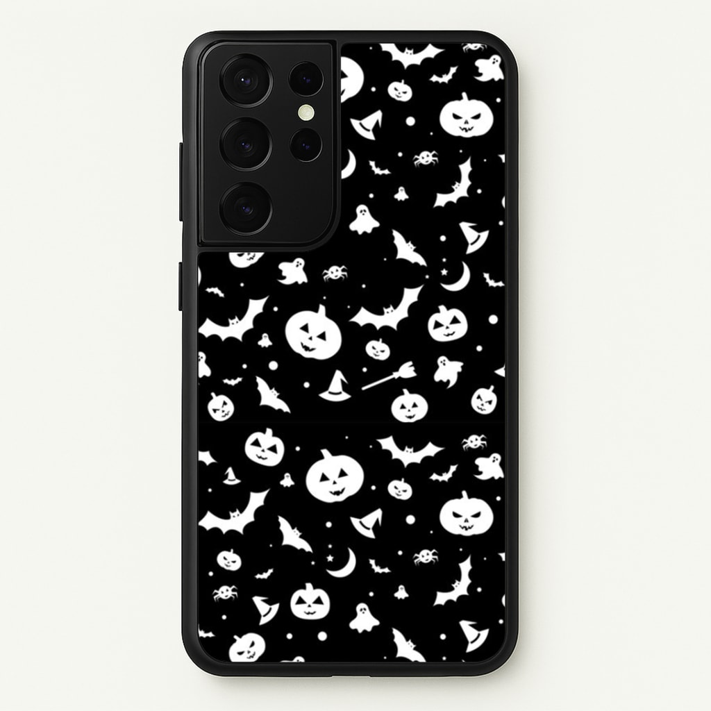 Black and White Halloween Pattern Phone Case