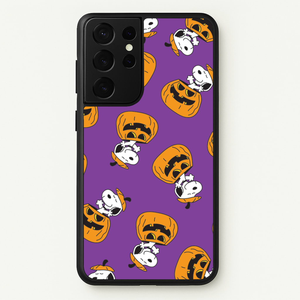 Cartoon Beagle Pumpkin Pattern Phone Case