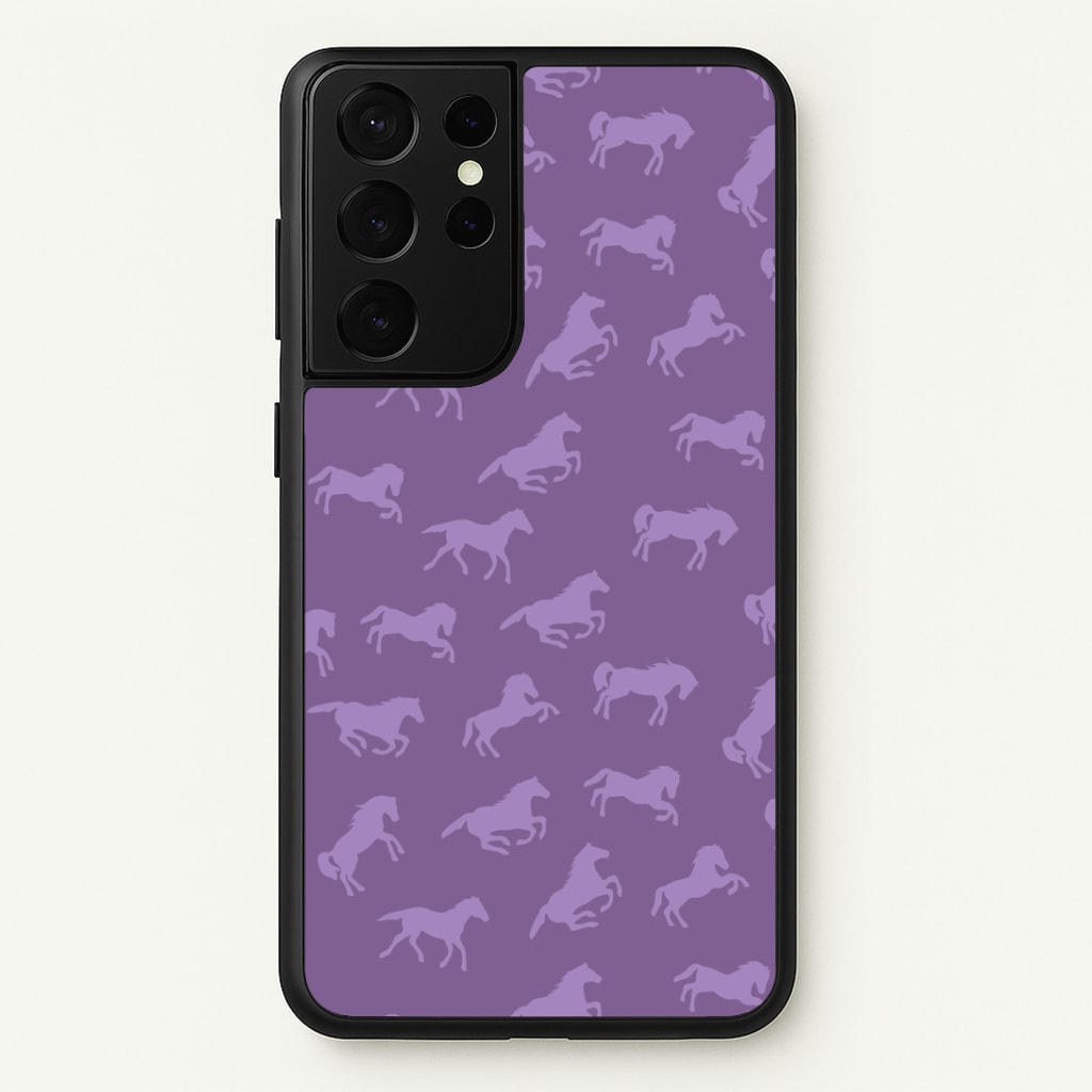 Purple Horse Pattern - Horses Phone Case