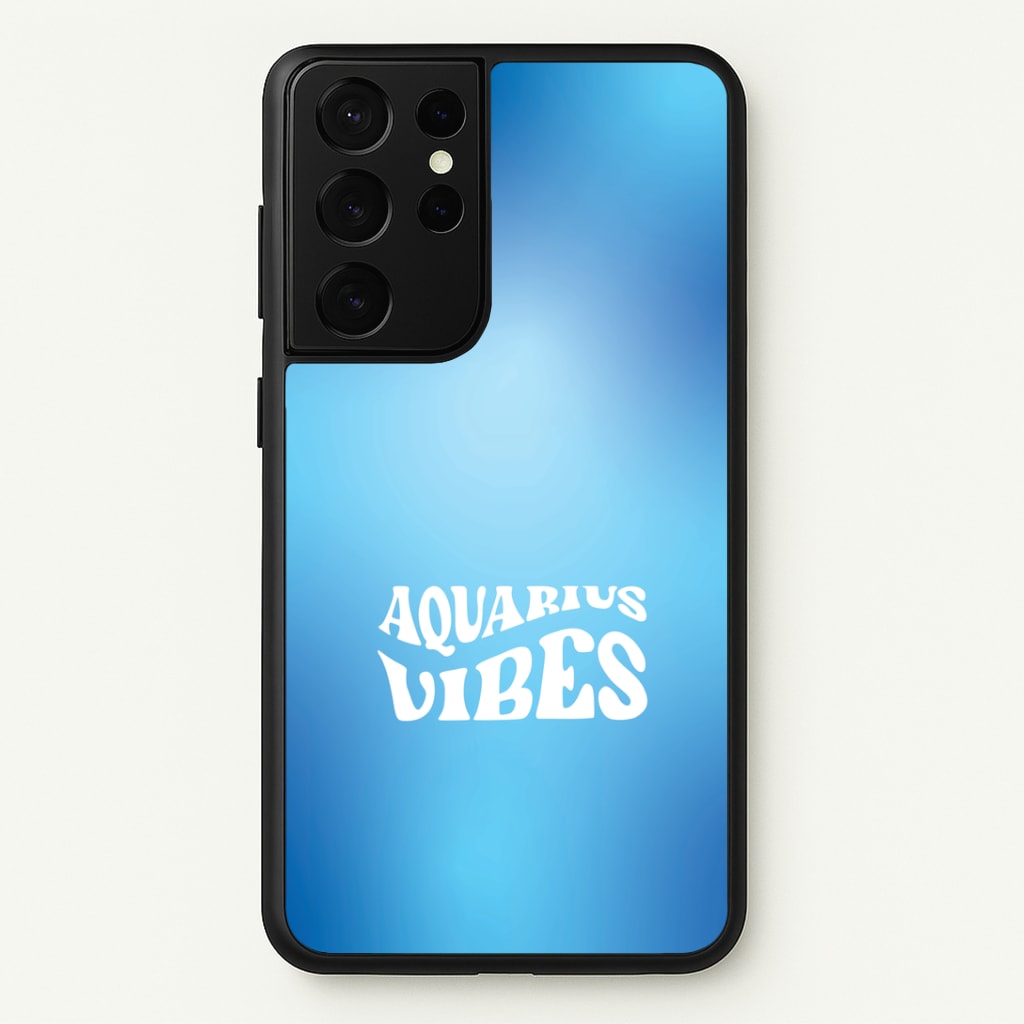 Aquarius Vibes Gradient Zodiac Phone Case