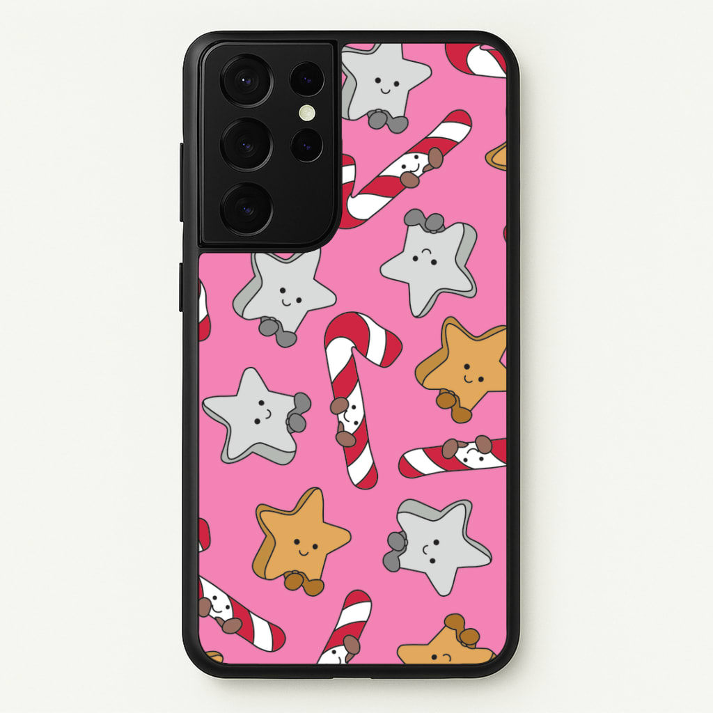 Pink Christmas Plushies Pattern Phone Case