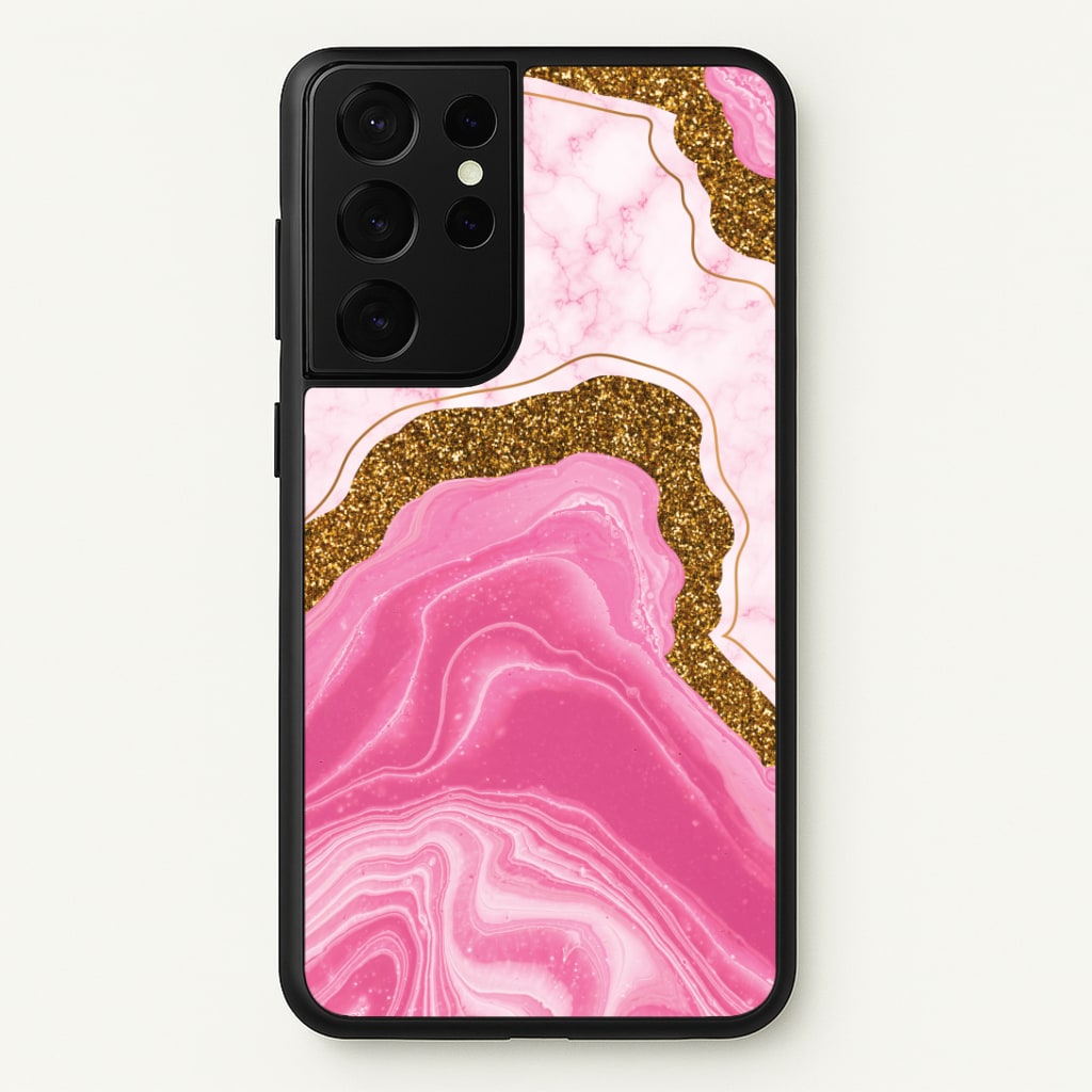 Marble Rock Veins And Glitter Phone Case