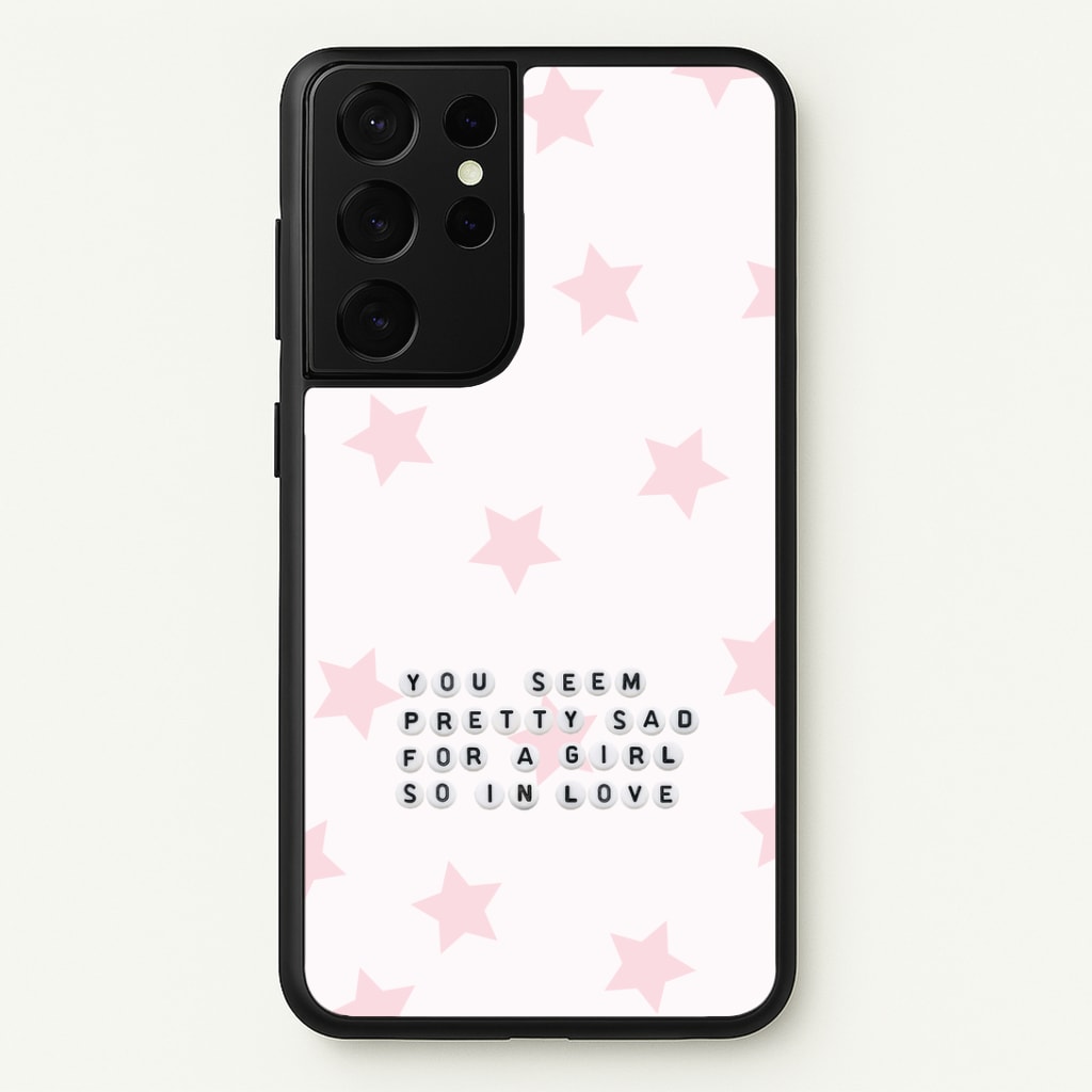 Pretty Sad Letter Beads Phone Case
