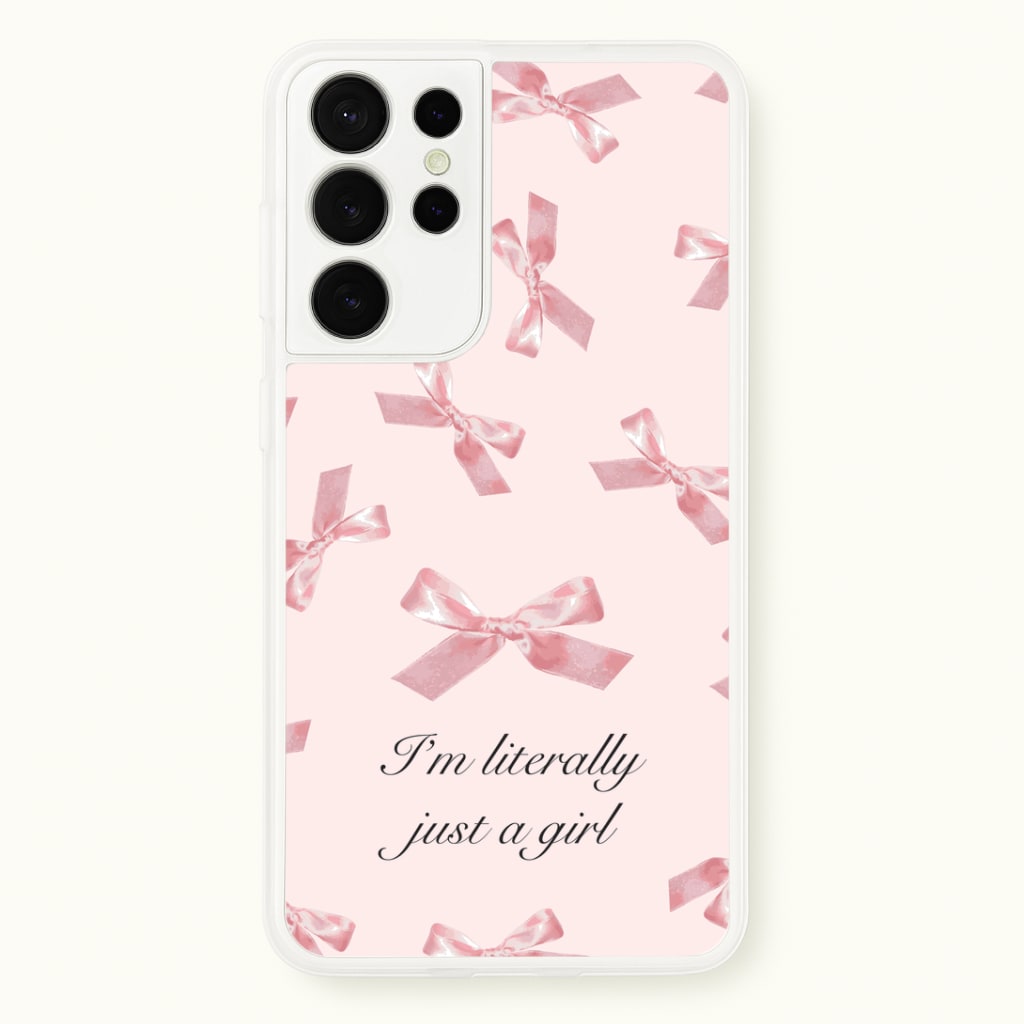 I'm Literally Just A Girl Bows Pattern Phone Case