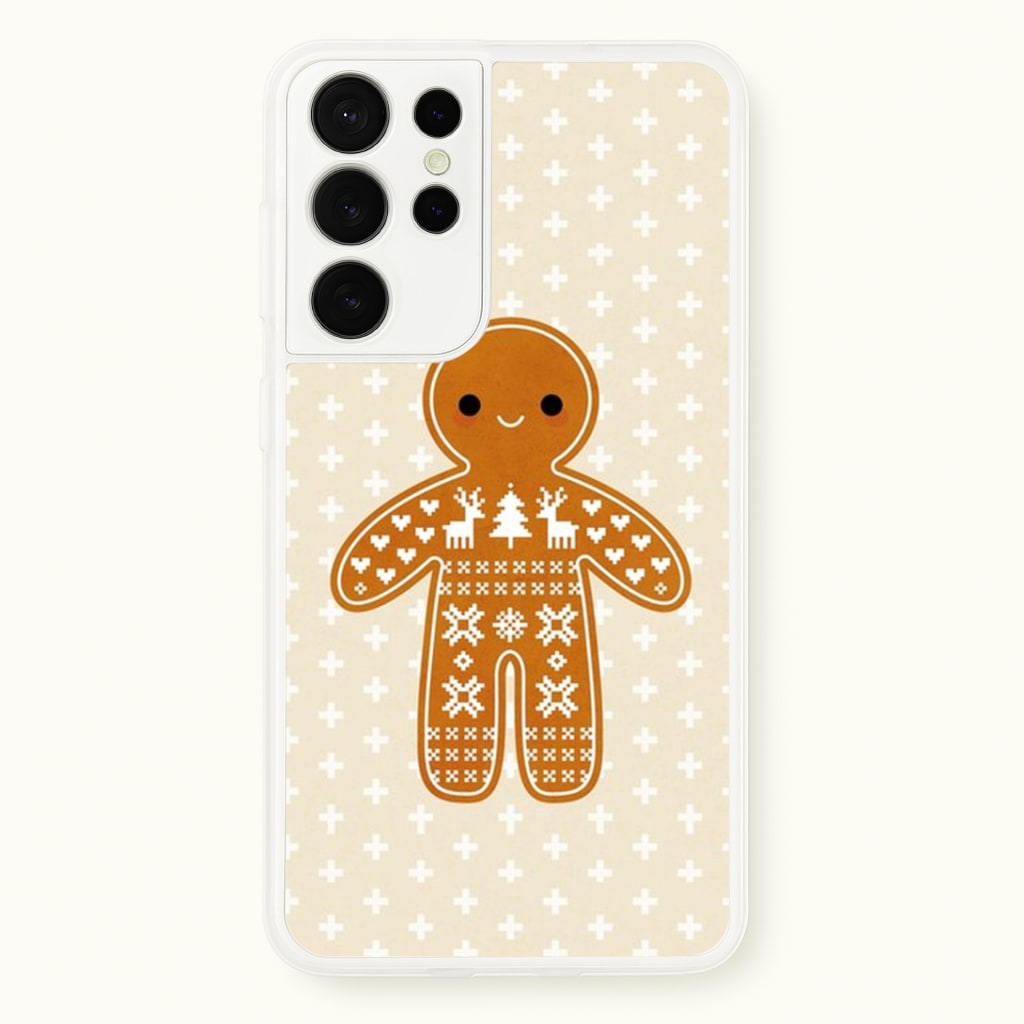 Christmas Jumper Pattern Gingerbread Man Phone Case