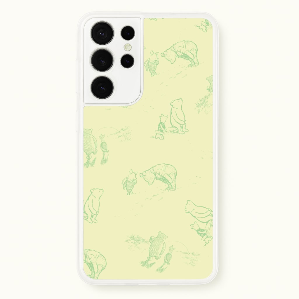 Sketched Winnie Pattern Phone Case