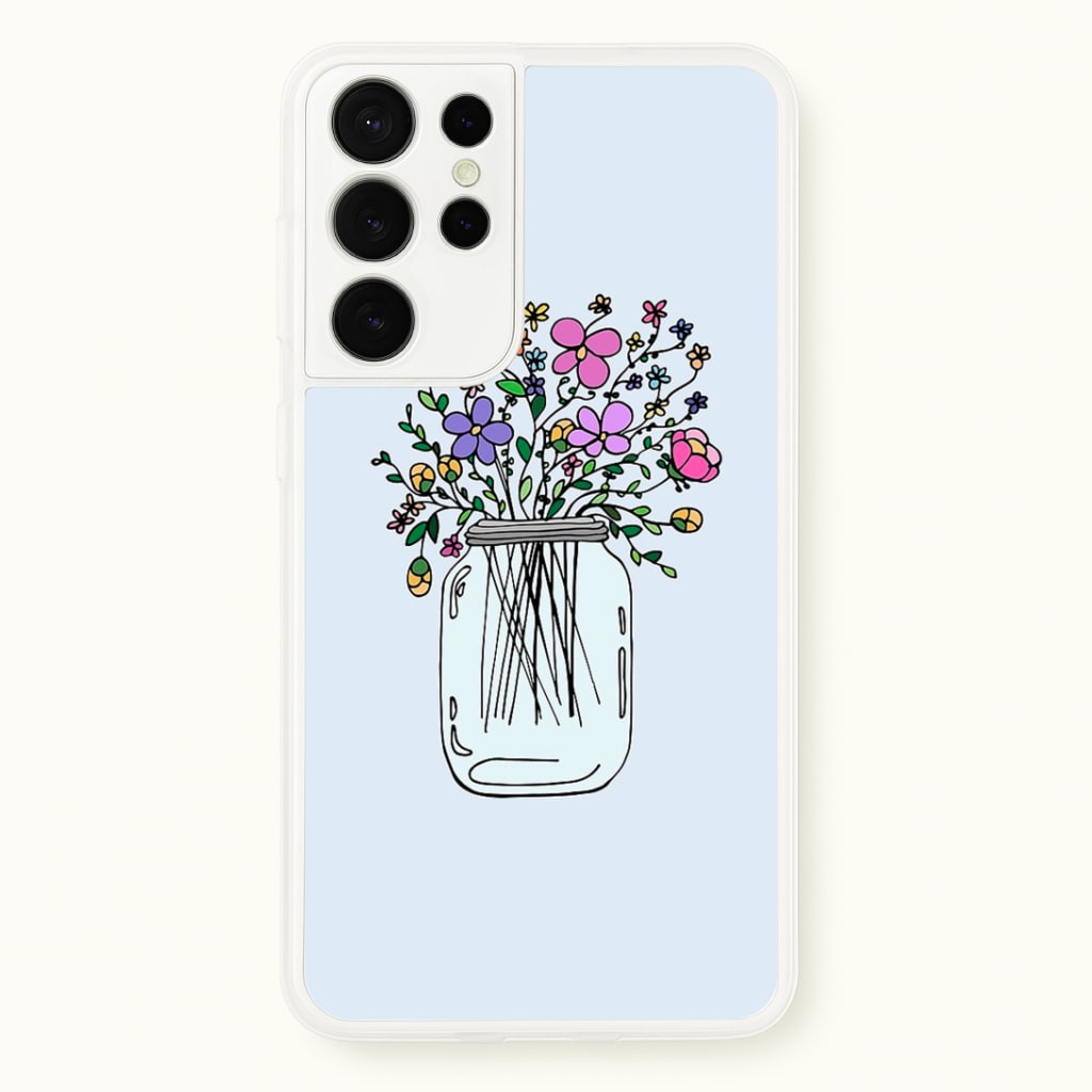 Cartoon Flower Jar Phone Case