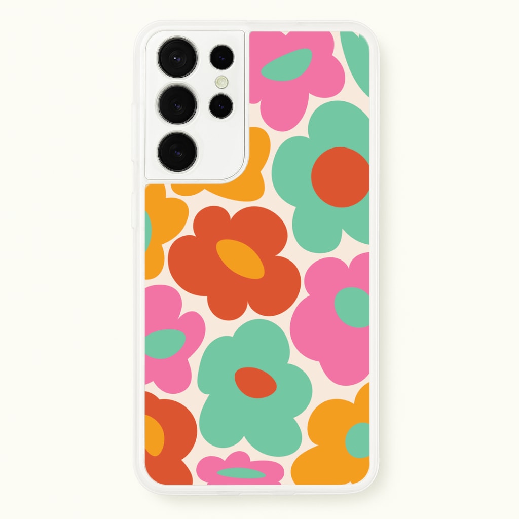 Abstract Trippy Retro Flowers Phone Case