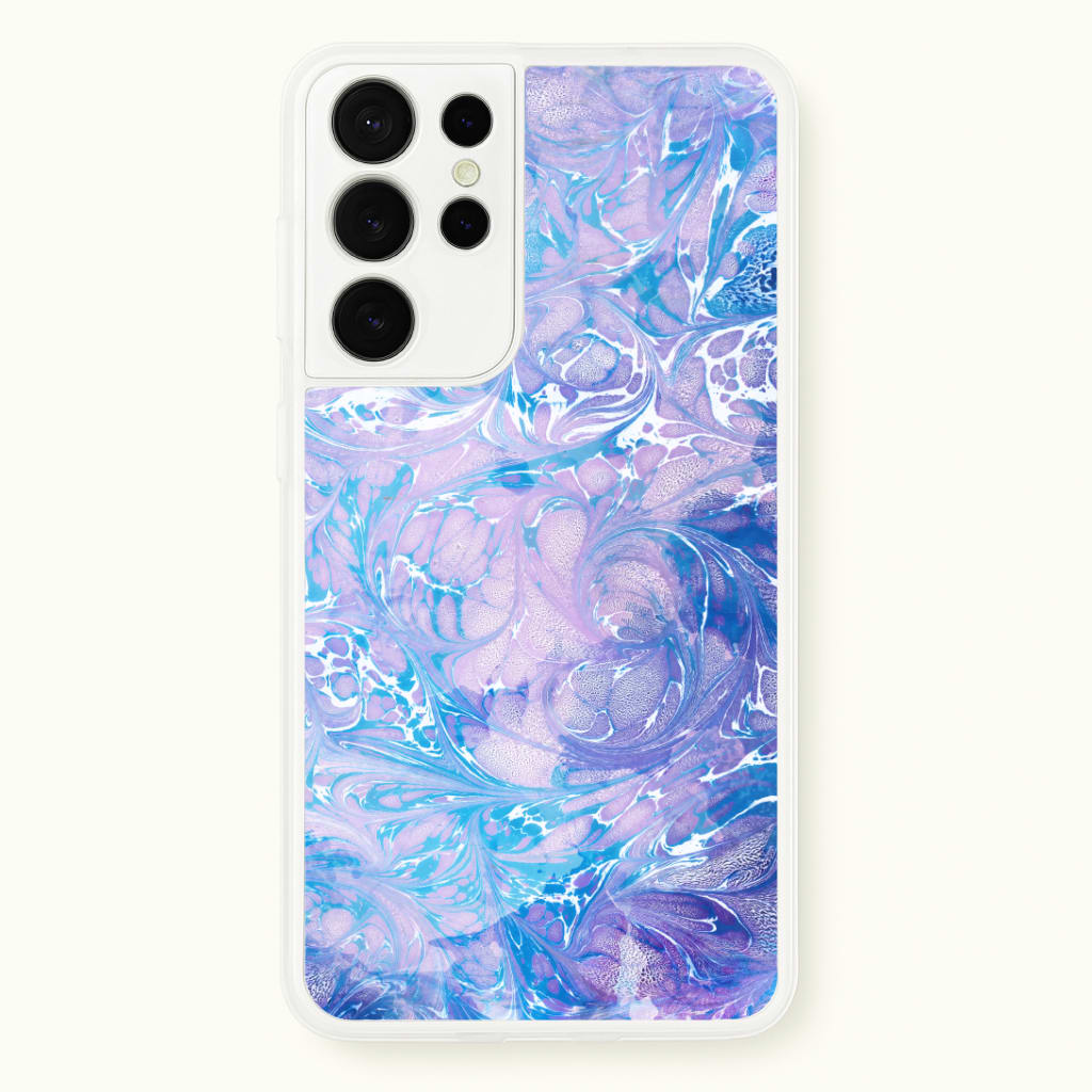Sea Blue Swirly Marble Phone Case