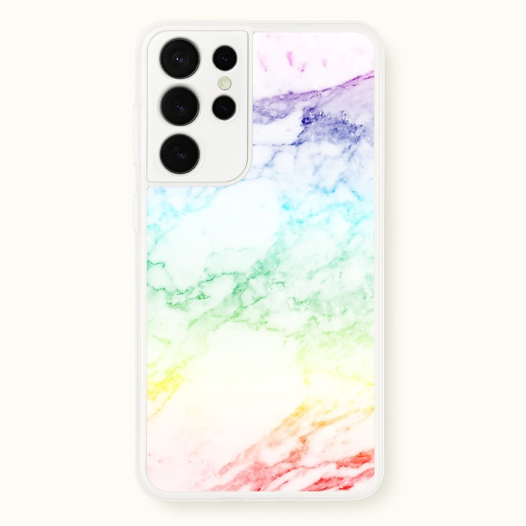 Rainbow Streak Marble Pattern Phone Case