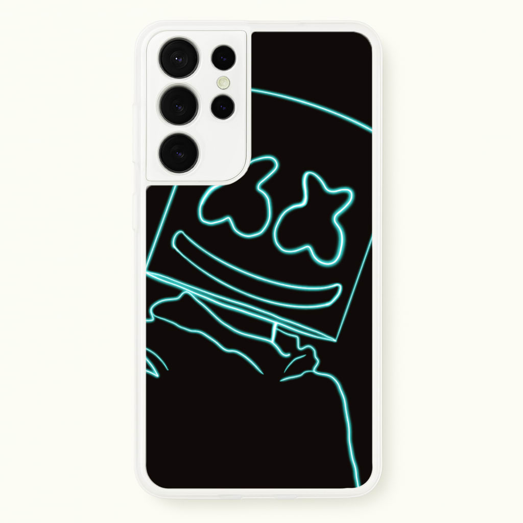 Black White Helmet DJ Neon Phone Case