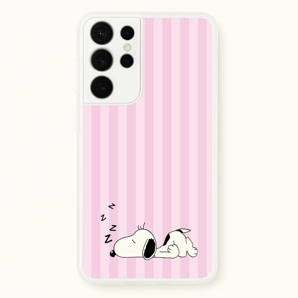 Pastel Stripes Cartoon Beagle Phone Case