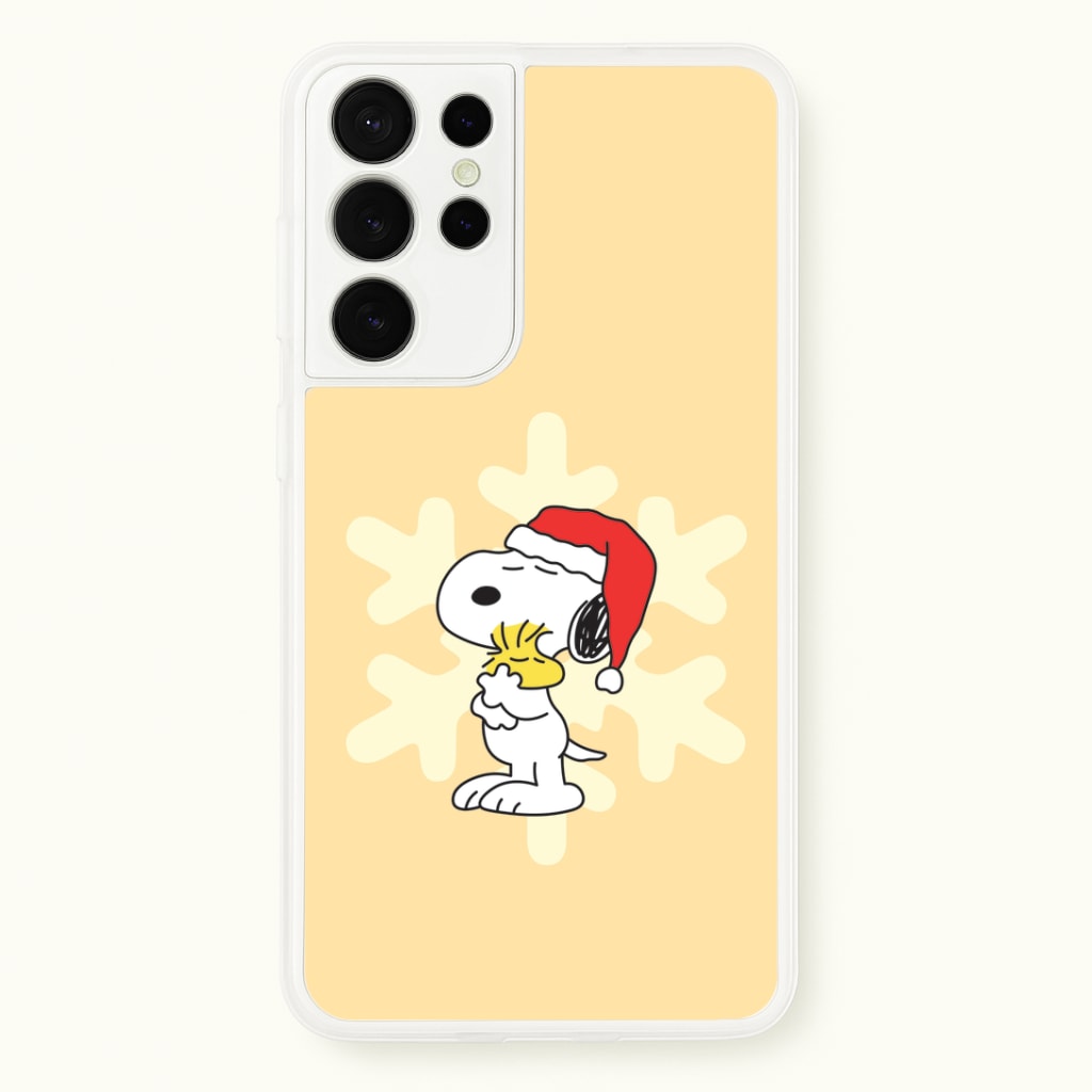 Christmas Cartoon Beagle And Bird Phone Case