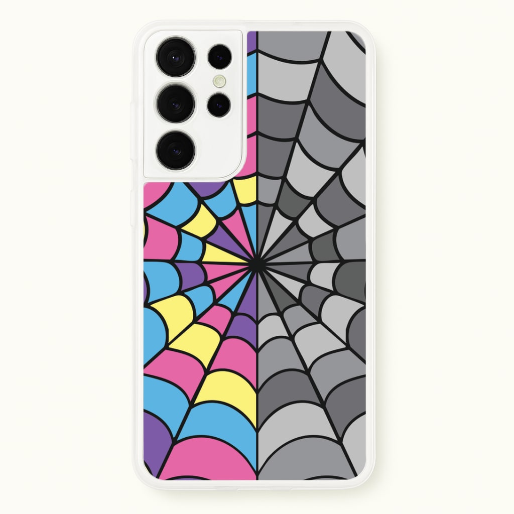 Colourful And Gray Spiderweb Phone Case