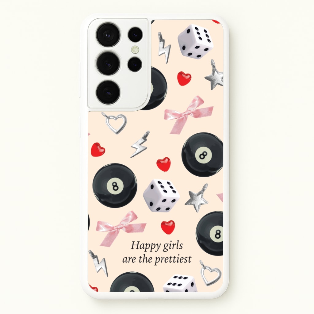Happy Girls Are The Prettiest Pattern Phone Case