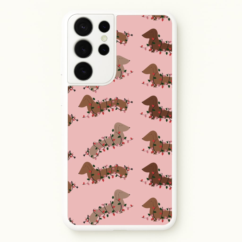 Dachshund Christmas Pattern Phone Case