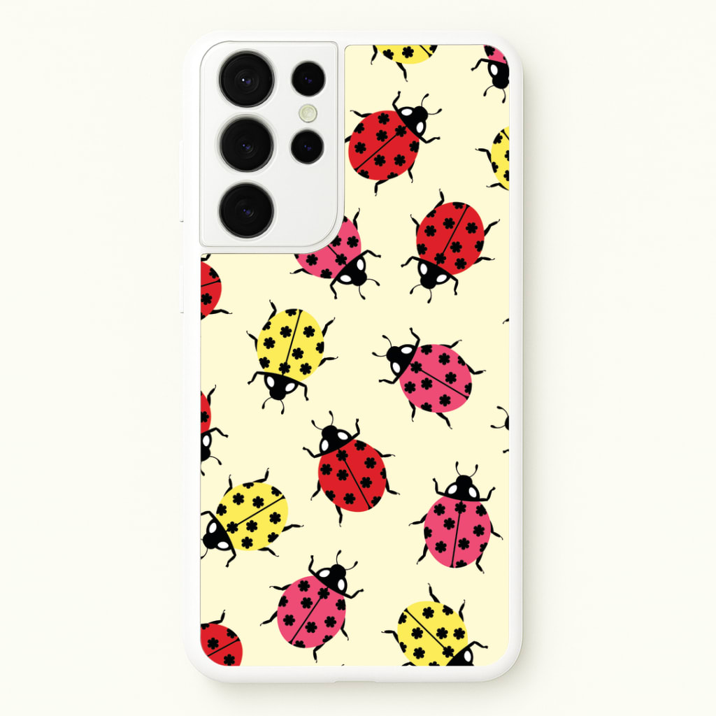 Ladybugs With Flower Spots Pattern Phone Case