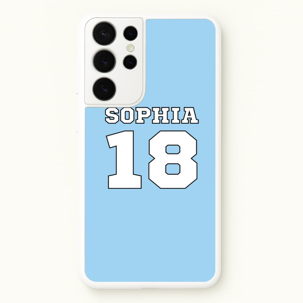 Light Blue - Personalised Football Phone Case