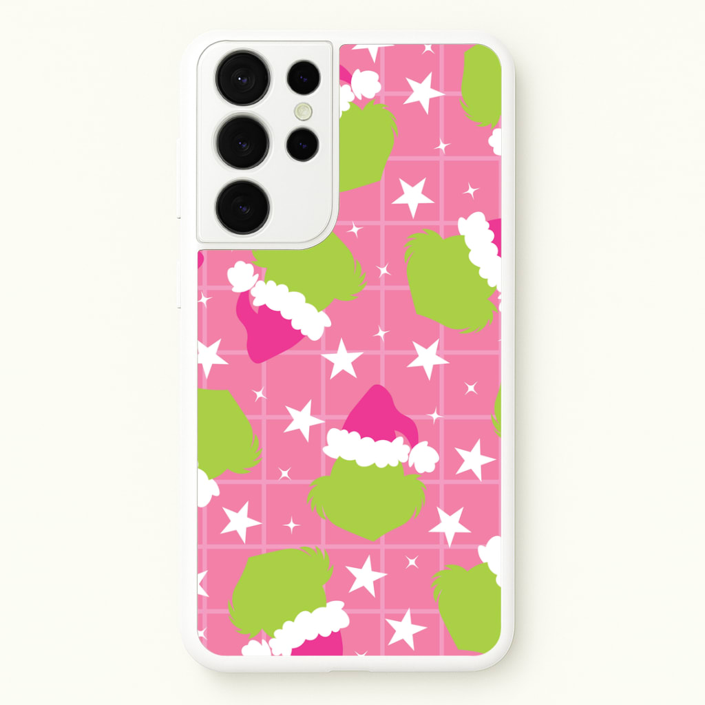 Pink Green Creature Xmas Pattern Phone Case