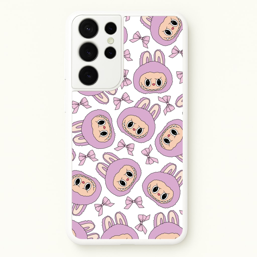 Cute Purple Monster And Bows Pattern Phone Case