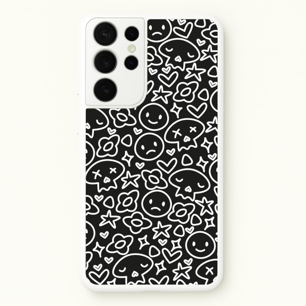 Black Skulls - Skate Aesthetic Phone Case