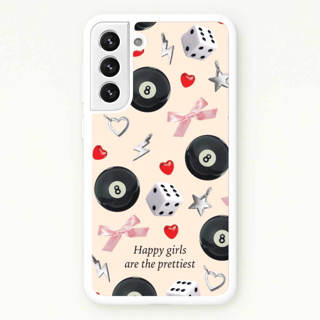 Happy Girls Are The Prettiest Pattern Phone Case