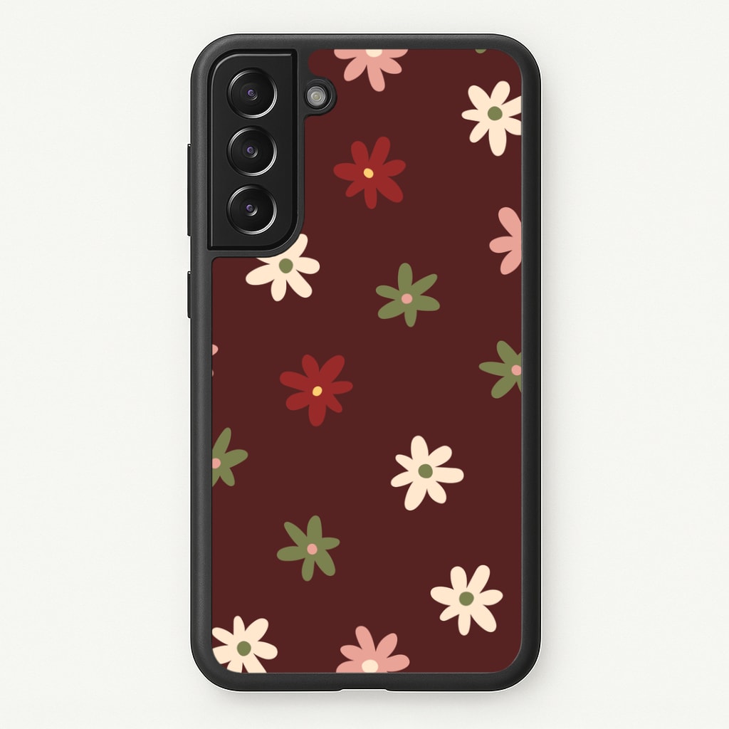 Dark Whimsical Flower Pattern Phone Case