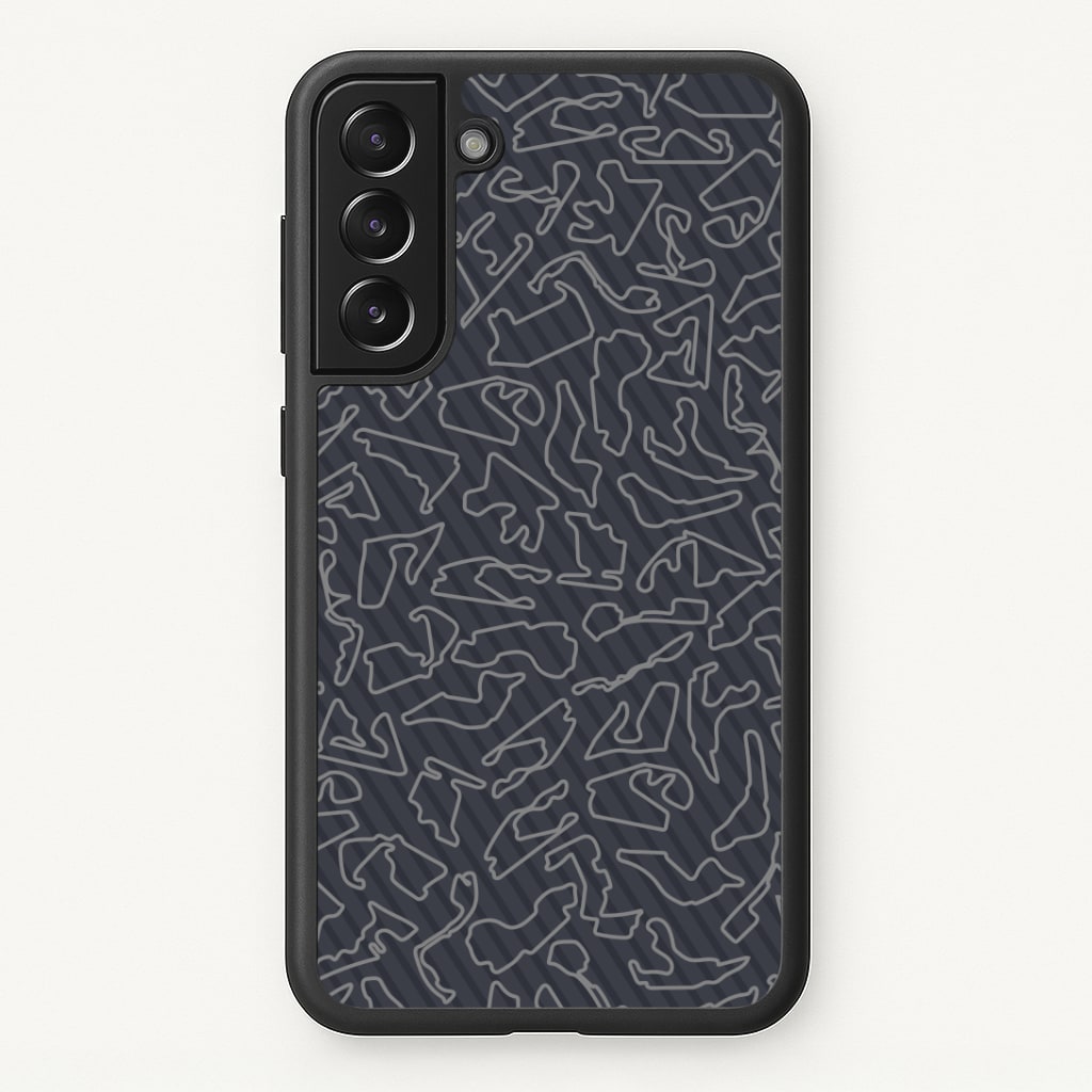 Track Outlines Gray Phone Case