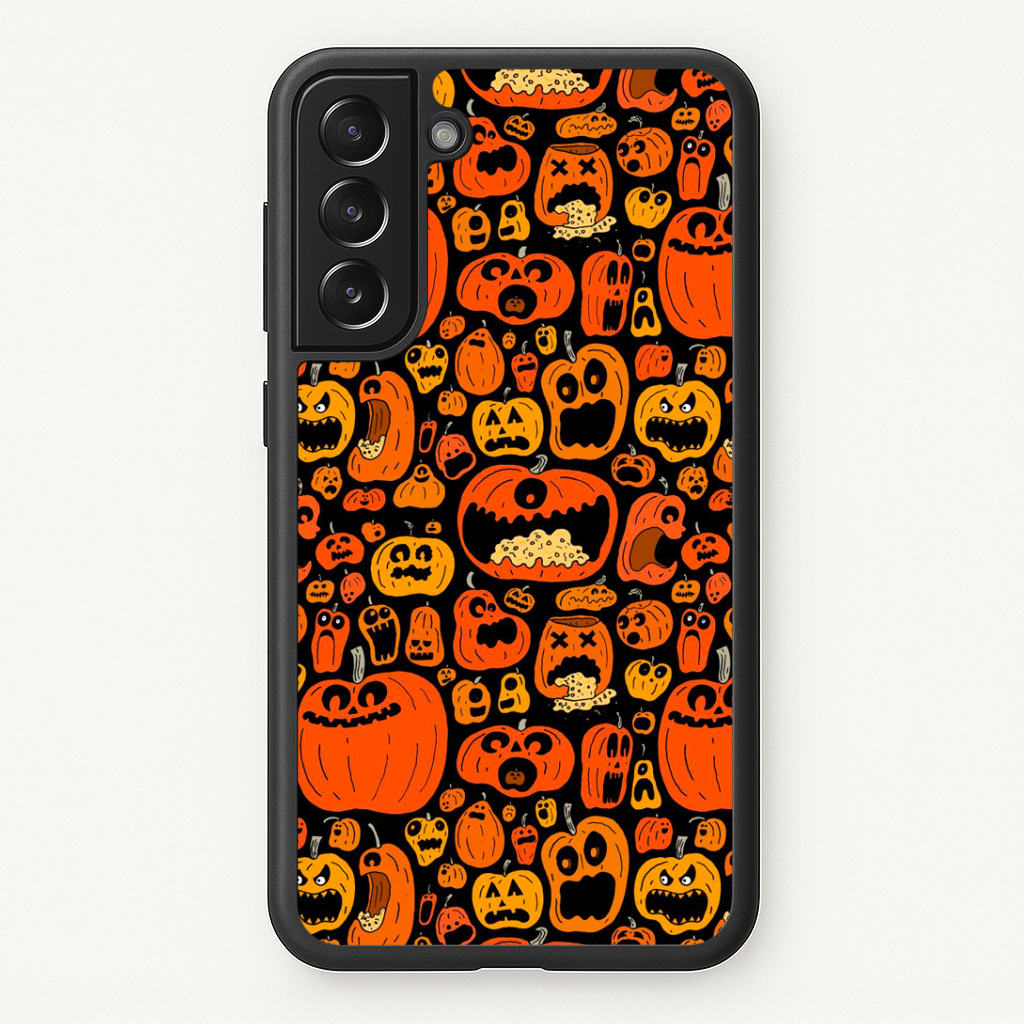 Scary Pumpkin Halloween Pattern Phone Case