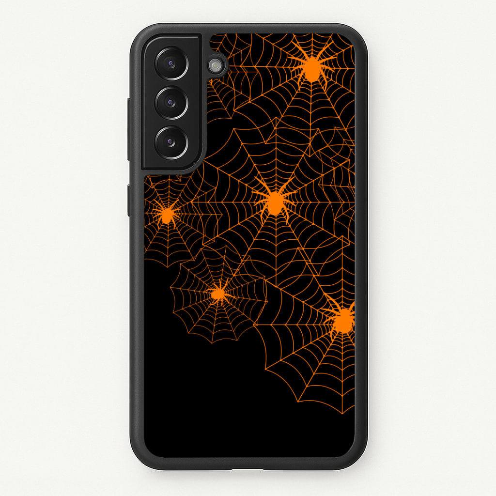 Orange Spider Web Phone Case