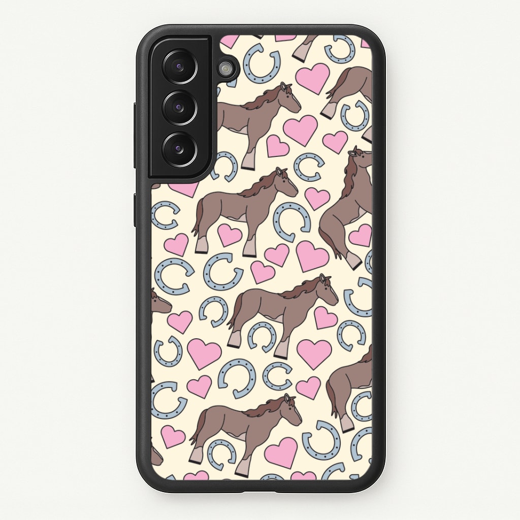 Horses And Horseshoes Pattern - Horses Phone Case