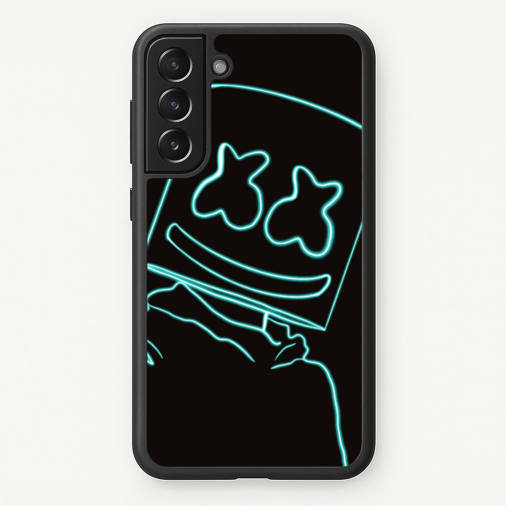 Black White Helmet DJ Neon Phone Case